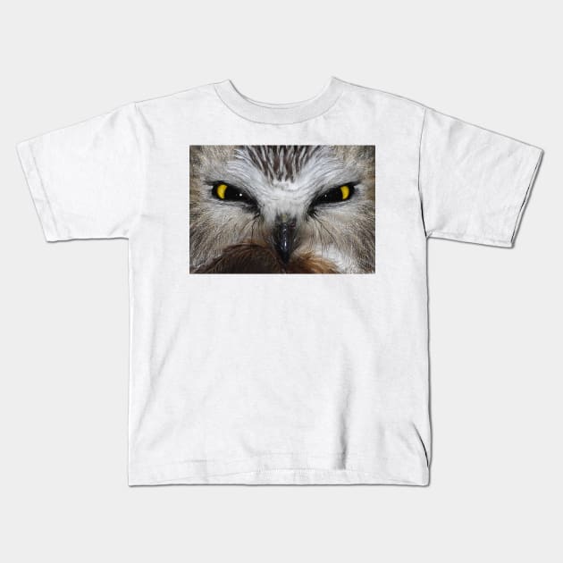 Saw-whet Owl...Saw-eeet! Kids T-Shirt by Jim Cumming